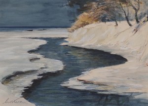 Marian Mokwa (1889 Malary - 1987 Sopot), Strumień im Winter