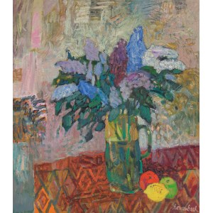 Jan Szancenbach (1928 Krakov - 1998 tam), Martwa natura z lila