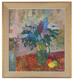 Jan Szancenbach (1928 Krakov - 1998 tam), Martwa natura z lila