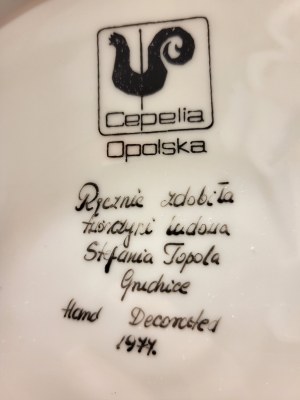 Due piatti decorativi, Cepelia Opolska, 1977