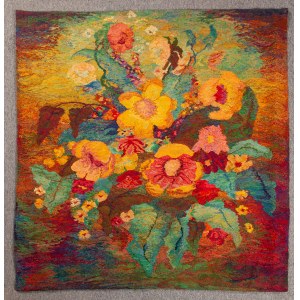 Wandteppich mit Blumen