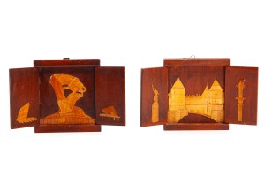 Set of two triptychs with Warsaw motifs