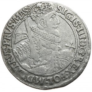 Zygmunt III Waza, ort 1621, Bydgoszcz PRVS:MAS, NECO:SVE. Stempel awersu użyty do wybicia klipy (Zbiór Potockiego w MNW)