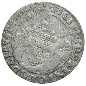 Zygmunt III Waza, ort 1624, Bydgoszcz, PR:M+ na aw., na rew. herb Sas otwarty, rzadki