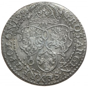 Zygmunt III Waza, szóstak 1599 Malbork, mała głowa