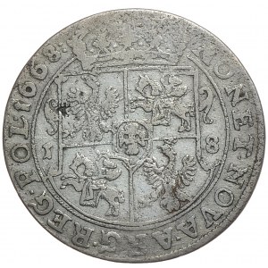 Jan II Kazimierz, ort 1668 TLB, Bydgoszcz, rozeta kończy napis na awersie