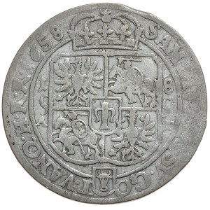 Jan II Kazimierz, ort 1658, Poznań końcówka napisu na awersie MAS