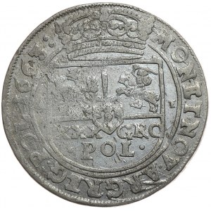 Jan II Kazimierz, tymf 1663, Bydgoszcz z przebitym błędem na awersie