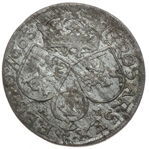 Jan II Kazimierz, szóstak 1663 AT, Kraków bez obwódek, nieopisany