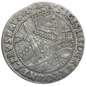 Zygmunt III Waza, ort 1623, Bydgoszcz PRVS:M+, rzadkie ozdobniki (R1)