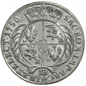 August III, ort 1756 EC, Lipsk, mniejsze popiersie