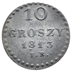 Księstwo Warszawskie, Fryderyk August I, 10 groszy 1813