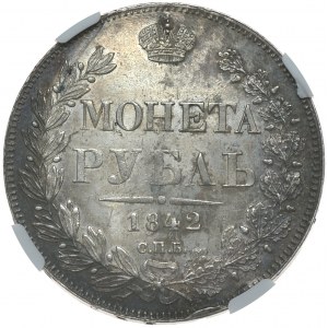 Mikołaj I, rubel 1842 СПБ НГ, Petersburg