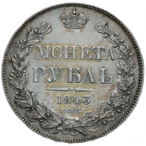 Mikołaj I, rubel 1843 СПБ АЧ, Petersburg