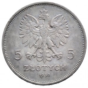 II Rzeczpospolita, 5 złotych 1930 sztandar