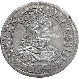 Jan II Kazimierz, szóstak 1661 TLB, Bydgoszcz, ozdobne tarcze (R3).