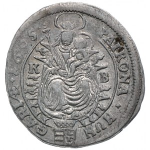 Węgry, Leopold I 1658-1705, 3 krajcary 1695 KB, Krzemnica