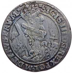 Zygmunt III Waza, ort 1621, Bydgoszcz PRS:M+ przebitka na stemplu z PRV:M+