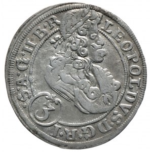 Śląsk pod panowaniem austriackim, Leopold I Habsburg, 3 krajcary 1699 CB, Brzeg