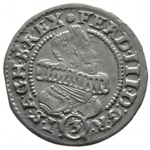 Śląsk pod panowaniem austriackim, Ferdynand II, 3 krajcary 1637 HR, Wrocław