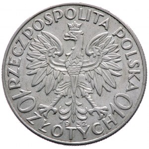 II Rzeczpospolita, 10 złotych 1933 kobieta, Londyn