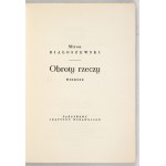 BIAŁOSZEWSKI M. - Obroty rzeczy. Poèmes. 1956. Premier livre poétique de l'écrivain.