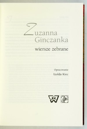 GINCZANKA Z. - Collected poems. 2014