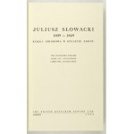 Juliusz Słowacki 1809-1849. Księga zbiorowa w stulecie zgonu. London 1951