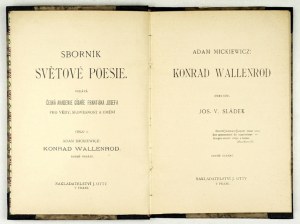 MICKIEWICZ A. - Konrad Wallenrod in Czech. 1900