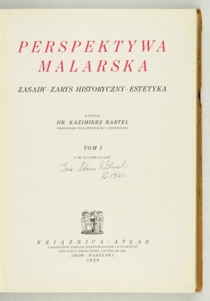 BARTEL K. - Malerische Perspektive, Bd. 1-2. 1928-1958.