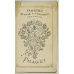 [FRAGET Jozef. price list of plated goods, on copper and new silver ...]. [Warsaw, not before 1896]. 8, s. [102]...