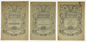 Librairie ancienne de Varsovie - ENSEMBLE DE 3 CATALOGUES