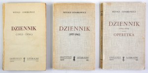 W. Gombrowicz - Diario (1953-1956), Diario (1957-1961), Diario (1961-1966). Wyd....