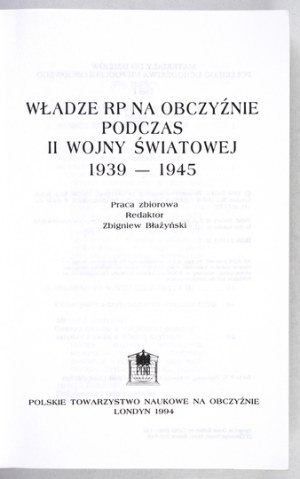 MATERIALIEN zur Geschichte der polnischen Unabhängigkeit im Exil. Bd. 1-8. London 1994-.