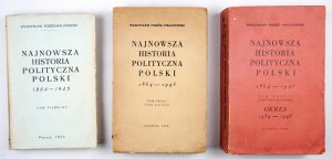 POBÓG-MALINOWSKI W. - Recent political history of Poland 1864-1945. vol. 1-3.