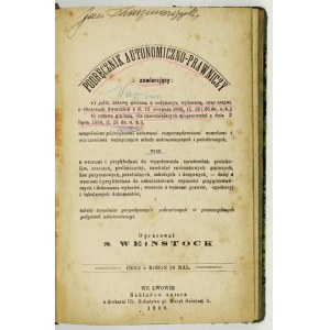 WEINSTOCK S. - Manuel Autonomie et Droit [...] 1900