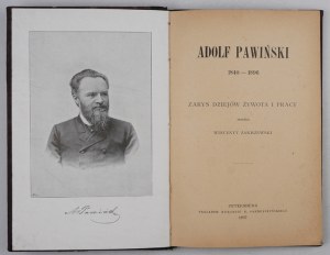 ZAKRZEWSKI Wincenty - Adolf Pawinski 1840-1896 : Aperçu de l'histoire de la vie et de l'œuvre. Saint-Pétersbourg 1897. księg....