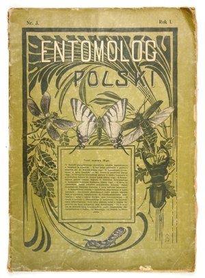 Entomolog Polski. No. 3. 1911. Exemplaire défectueux.