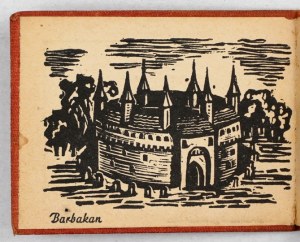KRAKOW. Woodcuts by 9 graphic artists. Elabor. artistic PSP [= Pracownie Sztuk Plastycznych]. Kraków 1954. druk. Narodowa....