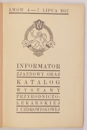 XV ZJAZD Lekarzy i Przyrodników Polskich. Leopoli 1937