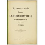 Sprawozdanie Dyrekcyi c.k. Wyższej Szkoły Realnej w Stanisławowie za r. szk. 1902/3