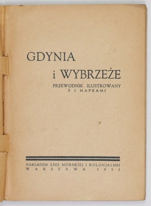 Gdynia et la côte. Guide. 1933