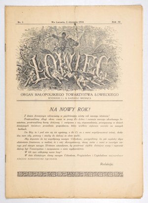 ŁOWIEC. Organo della Società di caccia della Piccola Polonia - 9 numeri 1934