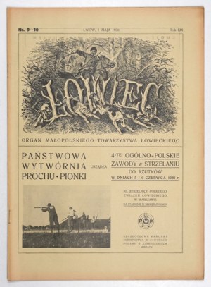ŁOWIEC. Organ Małopolskiego Towarzystwa Łowieckiego - 6 numerów. 1938