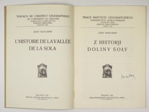 SZAFLARSKI Józef - Z historji doliny Soły. Kraków 1932, Księg. Geograficzna 