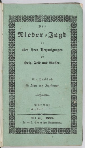Manuel classique de chasse en allemand 1844