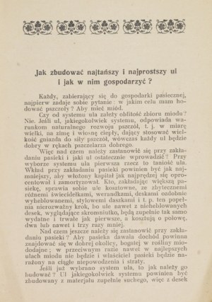 WEBER Leonard - Come costruire l'arnia più semplice ed economica e come gestirla? Lviv 1925....