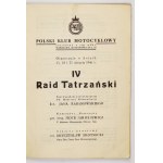 IV. Tatra-Rallye 23-25 August 1946 - Programm