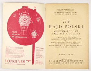 XXIV RAJD Polski. Regulamn 1964