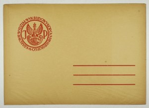 [KOPIEC Piłsudski in Cracow - envelope]. Envelope with the emblem of the Executive Department of the Construction of the Mound of J. Piłsudski in Krakow....